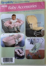 Simplicity 4636 Baby Glider Chair Stroller Basket Insert Car Seat Sewing Pattern Baby Auto Stoel price