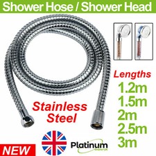 STAINLESS STEEL SHOWER HOSE 0.5M-3M CHROME FLEXIBLE BATHROOM BATH PIPE Douche Hose price