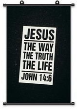 Jesus Christ Portrait Canvas Scroll Poster Wall Art Painting 24" x 36" Inch J27 Poster price