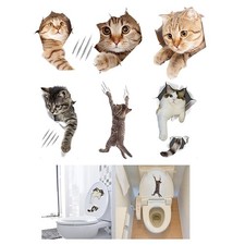 Cartoon Toilet Sticker Toilet Seat Murals Cute Animal Expression Toilet Seat Toilet Sticker price