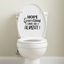 I Hope Funny Home Decal 8" Quote Toilet Sticker For Bathroom Lid Plastic Ceramic Toilet Sticker price