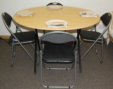 Folding Dinning Table & Chairs Canteen Cafe Restaurant Bistro Table & Chairs set Cafe & Canteen Stoel price