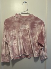 Girls Pink Velour Nike Long Sleeve Shirt Size Medium(6) Meisjes shirt price