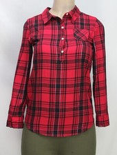 Cherokee Girls Shirt Long Sleeve Plaid Red Size L (10/12) Meisjes shirt price
