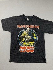 Iron Maiden World Piece Tour 1983 Shirt Black Fantasy Activewear SZ M Heren fantasykleding price