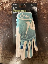Nike Hyperdiamond Edge Gloves SOFTBALL Batting Gloves Youth Size Small Blue NWT Heren Handschoenen price