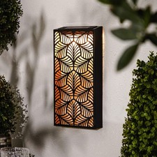 Solar Metal Wall Art Panel 5 Led Lights Home Garden Porch Fence Decor LED Muur kunst price