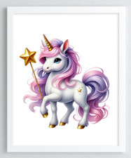 Nursery Wall Art Print, Cute Unicorn Kids Room Print, Baby Wall Decor Art #935 Baby Kamer Muur decoratie price