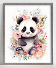 Nursery Wall Art Print, Panda Bear Kids Room Print, Baby Wall Decor Print #74 Baby Kamer Muur decoratie price
