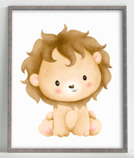 Nursery Wall Art Print, Lion Kids Room Art Print, Baby Wall Decor #635 Baby Kamer Muur decoratie price