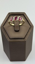 Pink Sapphire And Diamond 9ct Gold Ring , Vintage And Hallmarked Sapphire Ring price