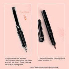50 Pieces Fountain Pen Ink Cartridges Black Color Ink Refill Cartridge With 3.4 Pen Cartridge & Ink price