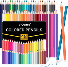 48 Colored Pencils Set Pre Sharpened Art Drawing Sketching Coloring Supplies Gekleurde Pencils price