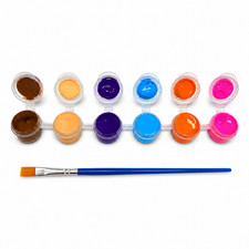 6 Pastel Acrylic Paints with Paintbrush Pastelverf price