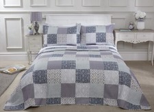 Bedspread Set 3Pcs Quilted Patchwork Bedspread Double King Single Bed Chiltern Bedspread & Bedspread Set price