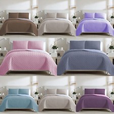 3 Piece Reversible Quilted Bedspread Embossed Comforter Bedding Set King Size Bedspread & Bedspread Set price