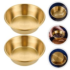 2Pcs Stainless Steel Sauce Dishes Convenient Dipping Dishes Washable Sauce Bowls Dishes price