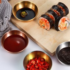 2Pcs Stainless Steel Mini Sauce Dishes Reusable Flavor Bowls for Kitchen Use Dishes price