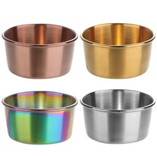 4Pcs Metal Dipping Dishes Metal Dipping Cups Reusable Sauce Dishes Sauce Bowls Dishes price