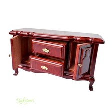 Tiny Dollhouse Miniatures 1:12 Scale Red Vintage Sideboard Kitchen Cabinet Keuken Kast / meubels price
