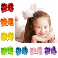 2",3", 4", 5", 6" Grosgrain Ribbon Bow Hair Elastic Ponytail Hair Band Bobble Baby haarband price