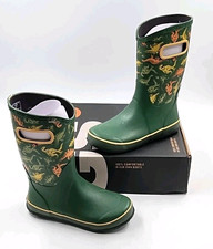 BOGS Boys Rain boots YOUTH SIZE 5 Green Dinosaur Print (L3-D1) Jongens laarzen price