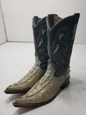 Indomable Men's Baby Blue Croc Print Western Cowboy Boots Size 8.5 EE Baby Laarzen price