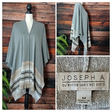 Joseph A Poncho Size Medium Open Front Sweater Cape Cardigan Blanket Southwest Poncho price