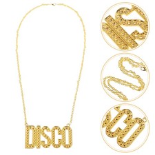 Mens Disco Accessories Jewelry for Women Costume Supplies Necklace Heren Costume price
