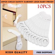 10Pcs Child Proof Safety Catch Cupboard Cabinet Door Drawer Lock Latch Baby Kids Babyladeslot price