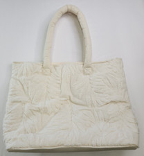 Shade&Shore Womens Off-White Terry Tote Large Beach Bag 20' X 14' X 7' Pockets Dames Beach Tas price