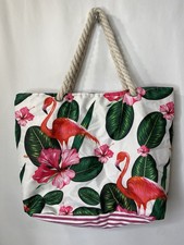 Womens Flamingo Beach Bag Summer Travel Vacation Tropical Nautical Swimming Sea Dames Beach Tas price