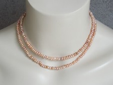 Rosa Pearl Bead Chain Necklace Endless Pearl Necklace 26,4 g ca. 78 cm Pearl Ketting price