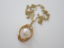 Chain & Pendant Double Pearl 4.4 G/3.8 X 2.1 Cm Pearl Ketting price