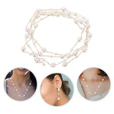 Faux Pearl Beads Garland Beaded Rosary Link Chains For Jewelry Making Diy Pearl Ketting price