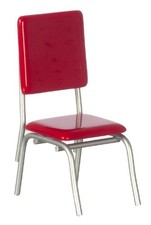 Dolls House 1950's Retro Red Kitchen Chair Cafe Diner Dining Room Furniture 1:12 Cafe & Canteen Stoel price