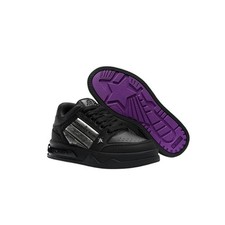 Black Metal Star Skate Shoes for Men Women, Black Purple Contrast Sole Platform Platform Schoenen price