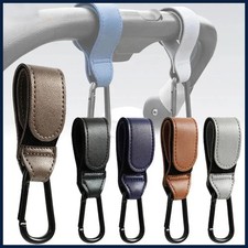 Baby Stroller Hook Fashion PU Leather Adjustable Pram Hook Cart Organizer Diaper Kinderwagen-Kinderwagen Organizer price
