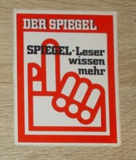 Alter Aufkleber | Sticker Der Spiegel -  SPIEGEL-Leser wissen mehr Sticker Spiegel price