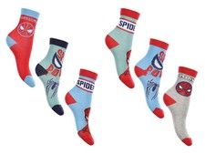 Kids Boys Socks Officially Licensed Marvel Spider-Man Calf Socks 3 Pack Set Jongenssokken set price