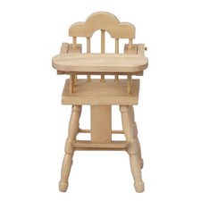 High Chair Toy Detailed Portable Miniature Accessories Dollhouse High Chair Wood Draagbare kinderstoel price