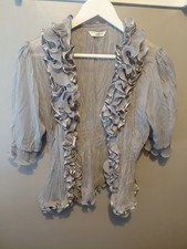 Y2k vintage bolero grey wrinkle crinkle top small medium  size Bolero price
