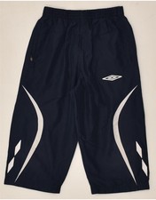 UMBRO Boys Graphic Capri Tracksuit Trousers 9-10 Years Small Navy Blue AQ39 Jongens capribroek price
