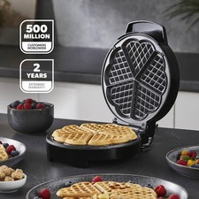 GEEPAS Waffle Maker Iron Heart Shape Non Stick 5 Belgian 1000W Machine Baking Waffle Maker price