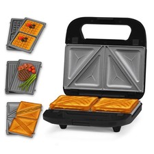 3 in 1 Snack Maker Sandwich Toaster Grill Waffle Maker 750W Black Waffle Maker price