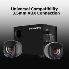 Wemeweme Computer Speakers, PC Speakers Subwoofer Desktop Laptop Monitor Gaming Computer luidsprekers price