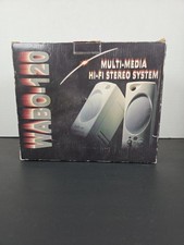 Vintage Wabo-120 Wired Computer or Stereo Speakers W/Volume Control/ NEW! NOS Computer luidsprekers price