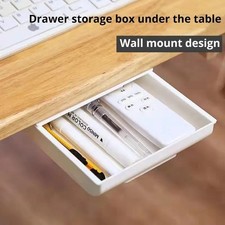 Under Desk Drawer Organizer Hidden Adhesive Storage Box Stationery Pencil Tray Kantoor Drawer Unit price