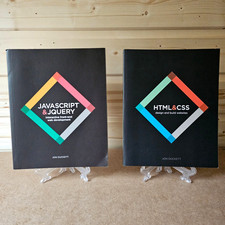Jon Duckett Web Development 2 Book Set HTML CSS Javascript JQUERY Coding Manuals Computer & Programming Onderwijs Software price