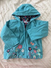 Toddler Girls Raincoat With Good, Teal With Florals, 3T Meisjes regenjas price
